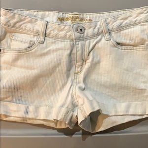Light blue and white stripped shorts